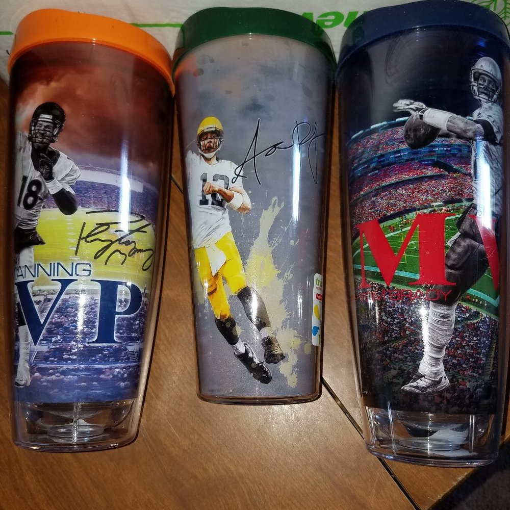 3-NFL Quarterbacks Tumbler Collectable Set